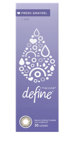 Acuvue 1 DAY ACUVUE DEFINE (FRESH GRAYZEL) 30Pack Expires within 7 - 12 months - 0.25 - Optica