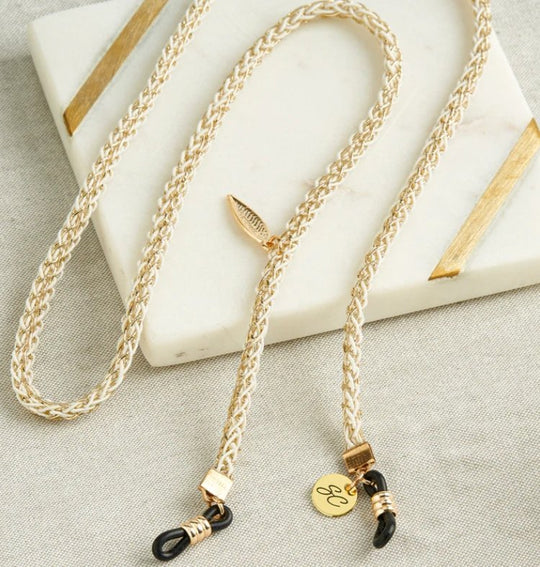 Beige Rope, Feather Charm Tiny C