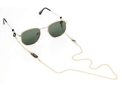 Sunny Cords Crystal C Glasses Chain Gold with black - Optica