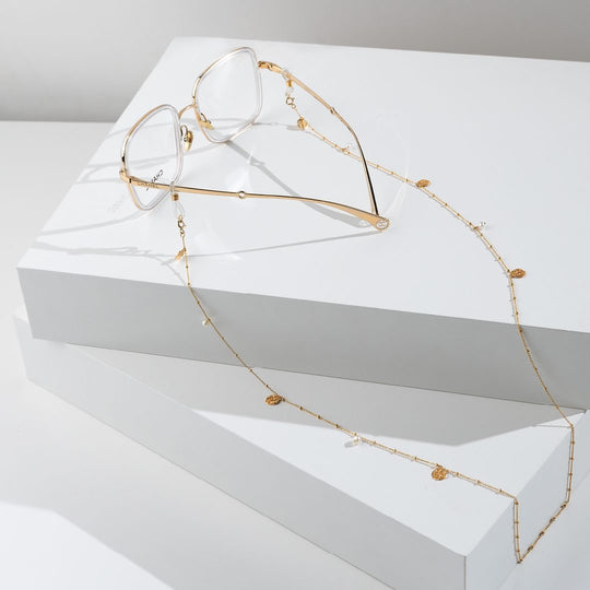 Pure 18k Gold Chain with Bahraini Pearls